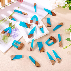 20шт 10 стиля подвески из смолы и дерева&nbsp;WOOD-TA0002-67C