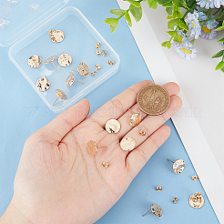 8 пара латунных сережек-гвоздиков&nbsp;KK-BC0013-07