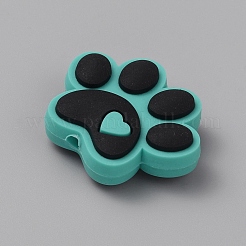 Perles en plastique pvc à empreinte de patte&nbsp;SIL-SZC0005-13M