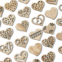 100 pièce de tranches de bois vierges inachevées&nbsp;WOOD-CJC0011-13
