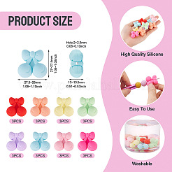 24 шт. 8 стиля вишневых экологически чистых силиконовых фокусных бусин пищевого класса&nbsp;SIL-TA0003-06