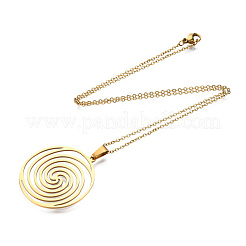 201 colliers pendentifs en acier inoxydable&nbsp;NJEW-S105-JN601-45-2