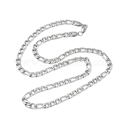 Colliers à chaîne figaro en acier inoxydable 304 de 6 mm&nbsp;NJEW-G203-02P