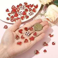 44pcs 11 styles de pendentifs en émail en alliage&nbsp;ENAM-FS0004-28