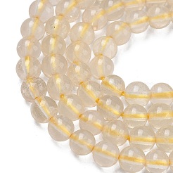 Нити из натуральных бусин лимонного кварца (обработанных нагреванием)&nbsp;G-K365-F02-6mm