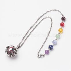 Латунным сепаратором подвесные ожерелья&nbsp;NJEW-JN01868