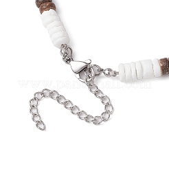 Летние пляжные ожерелья из бусин из натуральной красной яшмы NJEW-JN05012