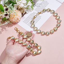 Ccb пластиковое сердце бисер кошелек декоративные цепочки&nbsp;AJEW-WH0248-895G