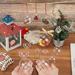 25 шт. 5 стиля прозрачных акриловых елочных шаров-подвесок&nbsp;DIY-CP0013-38