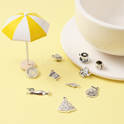 100 шт. 10 стильные подвески из цинкового сплава в тибетском стиле с чайной тематикой&nbsp;TIBEP-CJ0001-69