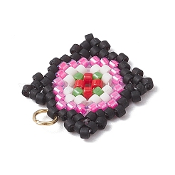 Подвески из стеклянных бусин ручной работы в форме решетки на окна&nbsp;PALLOY-MZ00929-05