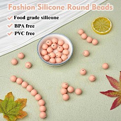 100 шт. силиконовые бусины круглые резиновые бусины 15 мм свободные разделительные бусины для DIY поставки ювелирных изделий брелок изготовление&nbsp;JX469A