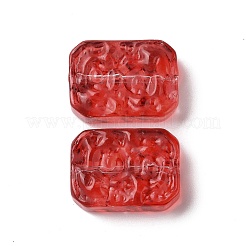 Perles de verre peintes par pulvérisation transparent&nbsp;X-GLAA-I050-08G