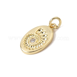 Pendenti in zirconi cubici trasparenti in micro pavè di ottone&nbsp;CU-CBA7D12-13G