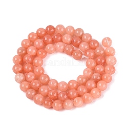 Naturali tinti di giada gialla filoni gemma tallone&nbsp;G-R271-6mm-Y31