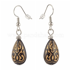 Серьги с подвесками из акриловых бусин с каплевидным покрытием для девочек и женщин&nbsp;EJEW-JE04679-02