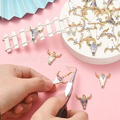 50 шт. 5 цвета подвески из сплава эмали с принтом&nbsp;ENAM-CJ0003-88