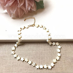 Ожерелья из бисера из богемской латуни и натуральных ракушек&nbsp;FS-WG548F2-02