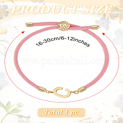 1 braccialetti scorrevoli in cordino di nylon regolabile per donna&nbsp;BJEW-LP0001-32C-03