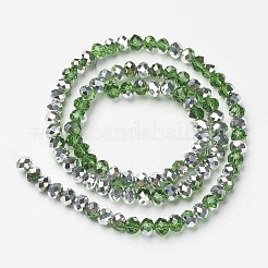 Placcare trasparente perle di vetro fili&nbsp;EGLA-A034-T2mm-M17