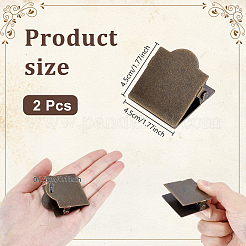 2 pince à notes adhésives en fer&nbsp;OFST-WH0002-52
