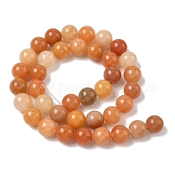 Натуральный красный авантюрин шарик нити&nbsp;G-P257-02-10mm-01