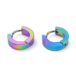 Серьги-кольца Huggie Hoop из нержавеющей стали 304&nbsp;LS-EJEW-M284-30M-E
