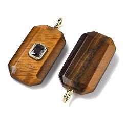 Граненые подвески из натурального тигрового глаза&nbsp;G-F819-02G-01