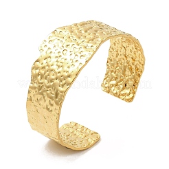 Ионное покрытие (ip) 304 нержавеющая сталь кованые широкие браслеты-манжеты для женщин&nbsp;BJEW-L682-012G