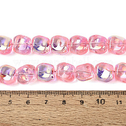Chapelets de perles en verre transparent électrolytique&nbsp;EGLA-N057-02A-06