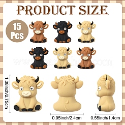 15 шт. 3-х цветные силиконовые бусины для крупного рогатого скота&nbsp;SIL-YW0001-97