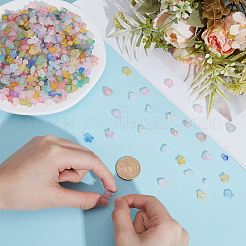 1200 pièces 24 styles de perles acryliques givrées&nbsp;OACR-PH0004-82