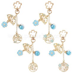 Подвесные брелки из сплава эмали&nbsp;HJEW-FS00049-02