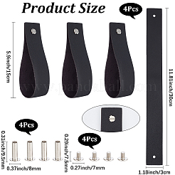 4 шт. ремни из искусственной кожи для подвешивания свадебной таблички&nbsp;AJEW-CL0002-28C