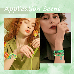 Kit de fabrication de bracelets multicouches en perles d'argile polymère à faire soi-même sur le thème de la Saint-Patrick&nbsp;DIY-SC0028-61