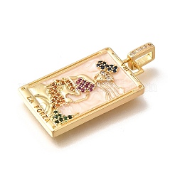 Подвески из латуни с микропаве из циркония&nbsp;KK-R212-01G