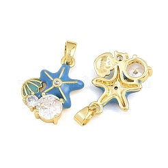 Pendentifs en laiton zircon cubique transparent&nbsp;CU-CBA9AB3-04G-01