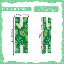 5 pz 5 stili portatile feltro floreale stampato collana espositore anti-groviglio&nbsp;AJEW-WH0678-73A