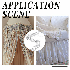 13м филигранной кружевной отделки из полиэстера&nbsp;OCOR-WH0082-71B