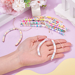 10 Stück handgefertigte Armbänder aus Polymerclay-Perlen&nbsp;AJEW-TAC00083