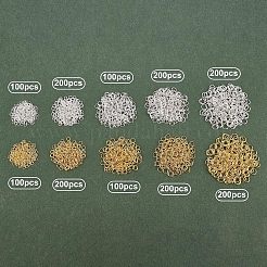 1000шт 5 стиля железных открытых прыжковых колец&nbsp;IFIN-UN0001-04