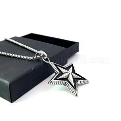 Мужские панк-ожерелья из нержавеющей стали с подвеской в виде звезды&nbsp;PB5226
