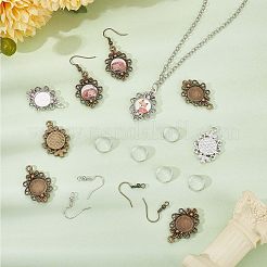 Kit para hacer pendientes de cúpula en blanco&nbsp;DIY-SC0021-58