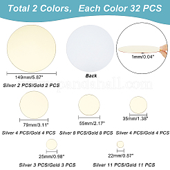 2 Set aus selbstklebenden Spiegel-Wandaufklebern aus Acryl in 2 Farben&nbsp;DIY-PH0009-49