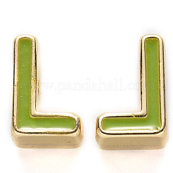 Perline di smalto in lega di placcatura a cremagliera&nbsp;ENAM-S122-033L-NR