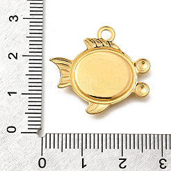 Cabochon-Fassungen für Anhänger aus Edelstahl 304&nbsp;STAS-E545-04B-G