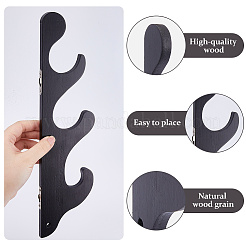 3-уровневые деревянные настенные стенды для бейсбольной биты&nbsp;ODIS-WH0043-182