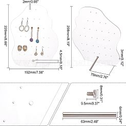 Espositori orecchino acrilico&nbsp;EDIS-WH0006-28C