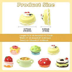 35 шт. 7 стиля непрозрачных смоляных кабошонов&nbsp;RESI-CJ0005-08