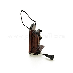 Téléphone mural rétro en bois miniature&nbsp;MIMO-PW0001-062